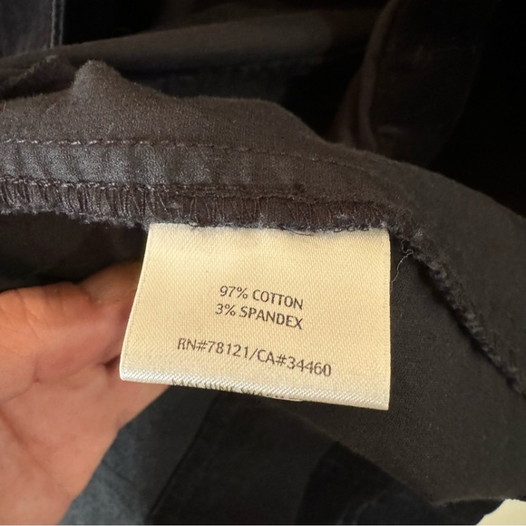 🦋Eileen Fisher Cotton Fine Corduroy Black Double Breasted Belted Jacket🦋 - Picture 7 of 11